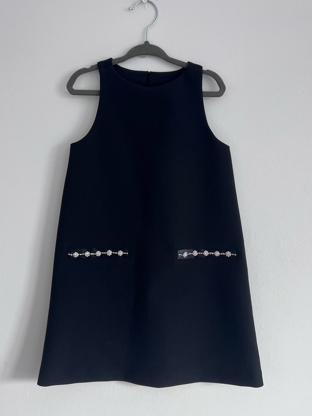 Zara Girls Black Rhinestone Shift Dress Size 6 NWT Party Holiday
